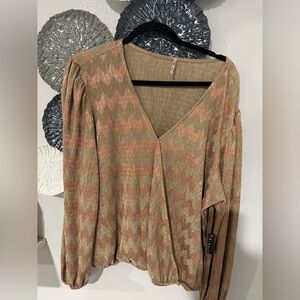 Chevron Patterned Blouse